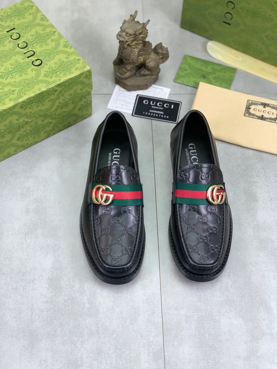 Men's men's shoes 💰P480 [New style] Water-dyed cowhide 💰💎💎💎 [Gucci] GUCCI high-end men's formal business leather shoes, original order 1:1 authentic goods! Original imported high-end open-edge beaded calfskin, original metal buckle, imported first-layer cowhide lining for feet, original outsole, men's shoe size: 38-45, 4️⃣ colors available